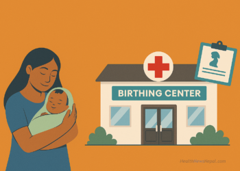Birthing centers in Nepal illustration