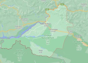 Chitwan district in Google Maps