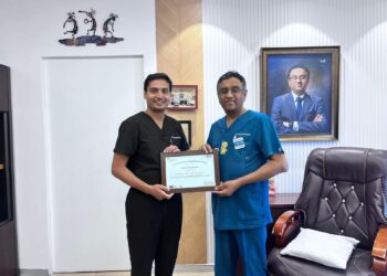 Dr. Krishna Raj Khanal Completes Advanced Robotic Joint Replacement Fellowship in India