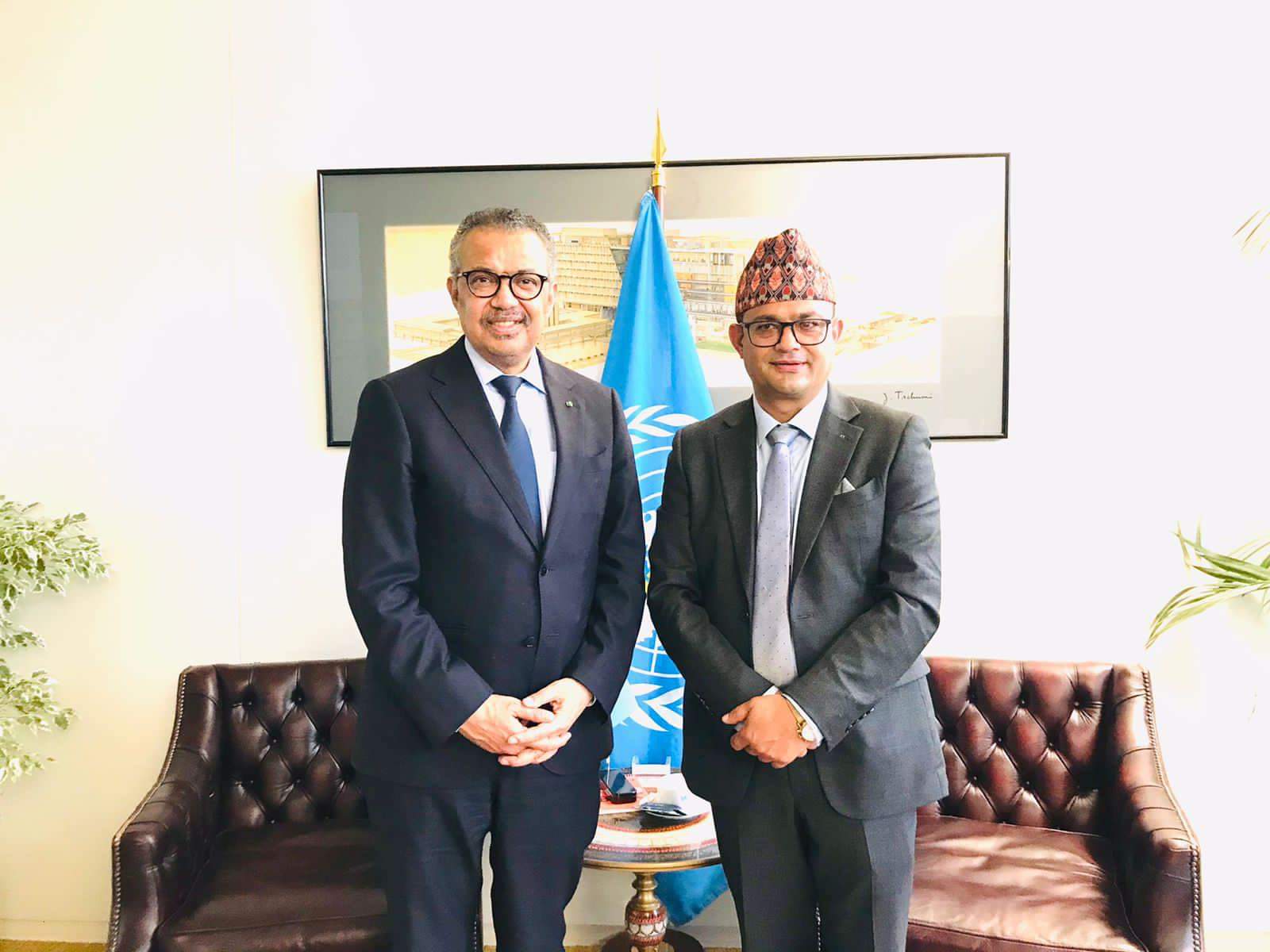 Who - स्वास्थ्यमन्त्री गिरी र डब्लुएचओका महानिर्देशक डा. टेड्रोसबीच भेटवार्ता स्वास्थ्यमन्त्री गिरी र डब्लुएचओका महानिर्देशक डा. टेड्रोसबीच भेटवार्ता