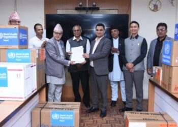 हैजा नियन्त्रणका लागि डब्लुएचओले गर्यो स्वास्थ्य मन्त्रालयलाई किट हस्तान्तरण