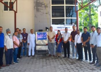 महाकाली प्रादेशिक अस्पताललाई माछापुछ्रे बैंकद्धारा वाटर चिलर हस्तान्तरण