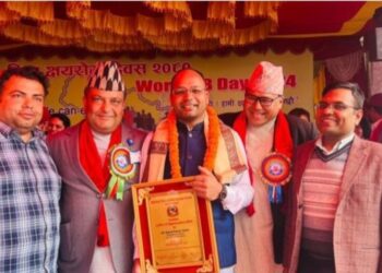 क्षयरोगकर्ता यादवलाई रोयल सोसाइटी अफ ट्रोपिकल मेडिसिन अनुसन्धान अवार्ड