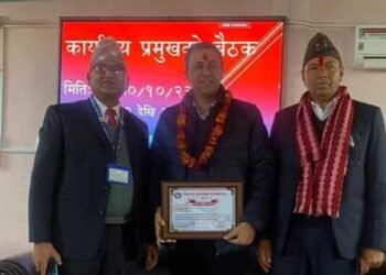 बर्दिया अस्पतालका मेसु डा. पाण्डेय पौष महिनाको उत्कृष्ट प्रमुख घोषित