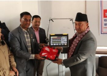 चन्द्रागिरी नगर अस्पताललाई स्वास्थ्य मन्त्रालयद्वारा भेन्टिलेटर हस्तान्तरण